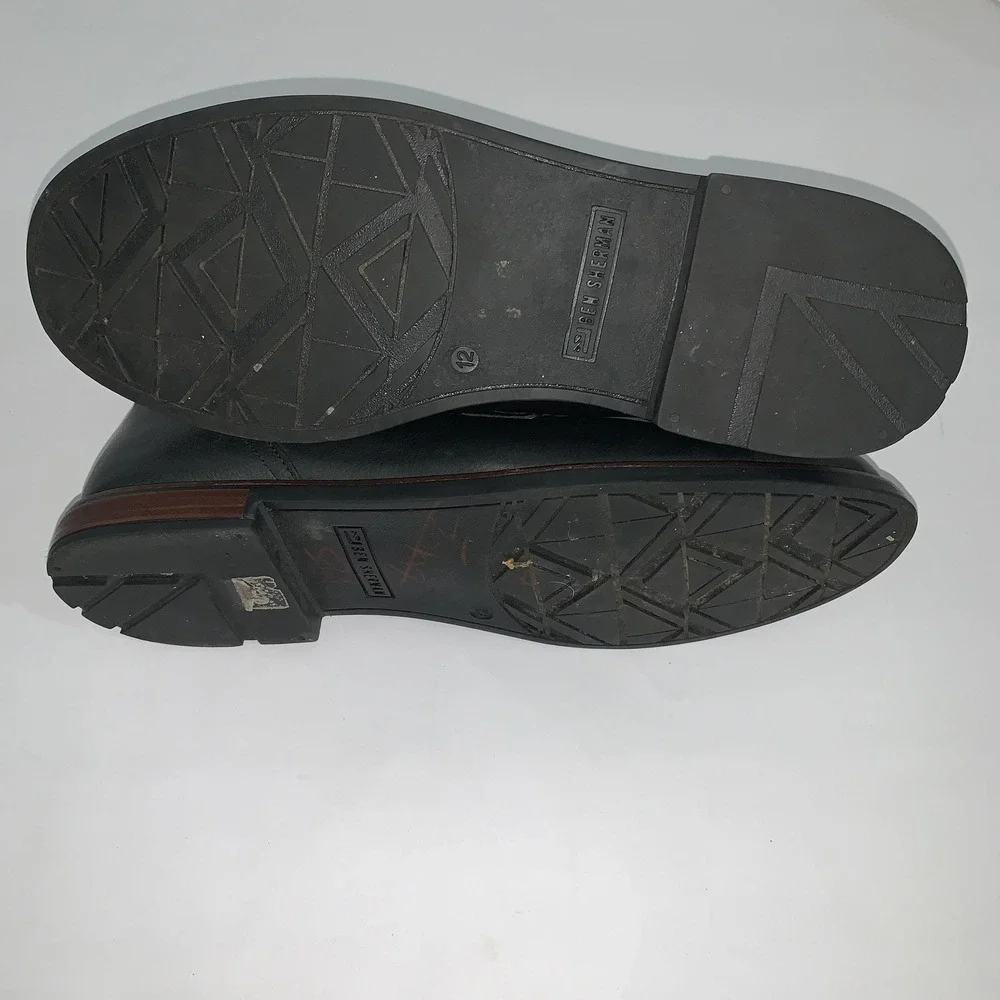 Ben Sherman Boots Mens Size 12 Black Leather Chukka Ankle Lace Up Casual Shoes